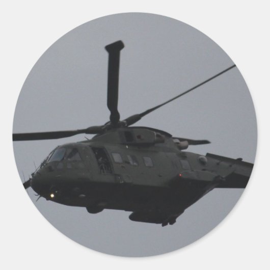 Sticker Rond Merlin Helicopter de RAF Benson, Royaume-Uni (Devant)