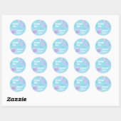 Sticker Rond Mermaid 1er anniversaire ONEder Merci de mer (Feuille)