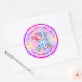 Sticker Rond Mermaid 3e anniversaire Modifier Modifier Modifier (Enveloppe)
