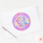 Sticker Rond Mermaid 4e anniversaire Modifier Modifier Modifier (Enveloppe)