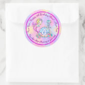 Sticker Rond Mermaid 4e anniversaire Modifier Modifier Modifier (Sac)