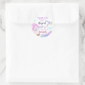 Sticker Rond Mermaid Anniversaire Merci de fête Favoriser (Sac)