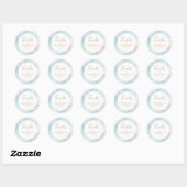 Sticker Rond Mermaid Birthday Merci pour Shellebring (Feuille)