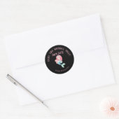 Sticker Rond Mermaid Birthday Treat Pastel Black (Enveloppe)