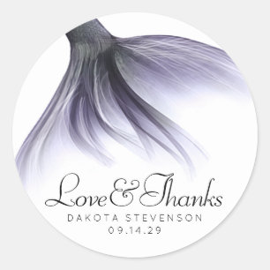 Sticker Rond Mermaid Chic Tail Lavande Merci violet