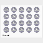 Sticker Rond Mermaid Cute Grey (Feuille)