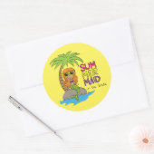 Sticker Rond Mermaid Cute Kids Girls (Enveloppe)