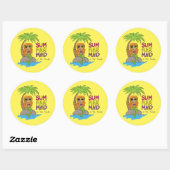 Sticker Rond Mermaid Cute Kids Girls (Feuille)