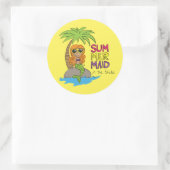 Sticker Rond Mermaid Cute Kids Girls (Sac)
