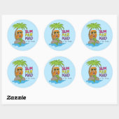 Sticker Rond Mermaid Cute Kids Girls (Feuille)