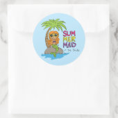Sticker Rond Mermaid Cute Kids Girls (Sac)