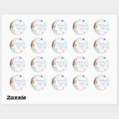 Sticker Rond Mermaid Girl 4e fête d'anniversaire (Feuille)