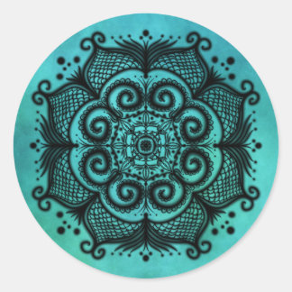 Sticker Rond Mermaid Mandala