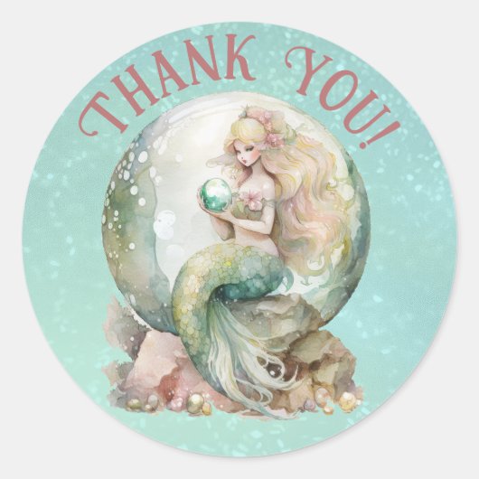 Sticker Rond Mermaid Merci (Devant)