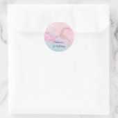 Sticker Rond Mermaid Pink Gold Anniversaire (Sac)