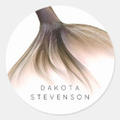 Sticker Rond Mermaid Posh Tail | Dusty Terracotta Peach Custom (Devant)