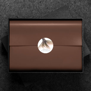 Sticker Rond Mermaid Posh Tail   Dusty Terracotta Peach Custom