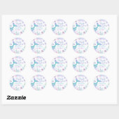 Sticker Rond Mermaid Tail Anniversaire Merci (Feuille)