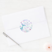 Sticker Rond Mermaid Tail Anniversaire Merci (Enveloppe)