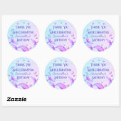 Sticker Rond Mermaid Tails Merci pour l'Abri Anniversaire (Feuille)
