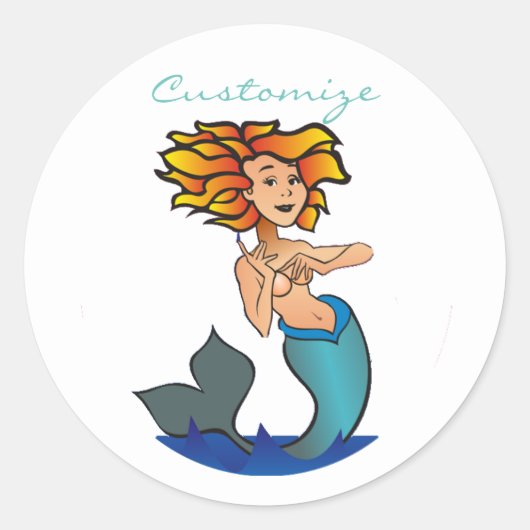 Sticker Rond Mermaid Thunder_Cove (Devant)