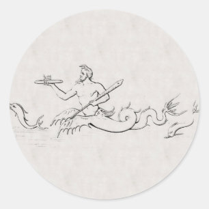 Sticker Rond Merman
