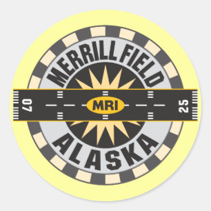 Sticker Rond Merrill Field, AK MRI Airport