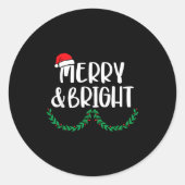 Sticker Rond Merry & Bright Moody & Uptight Matching Co (Devant)