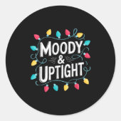 Sticker Rond Merry &amp; Bright Moody &amp; Uptight Matching Co (Devant)