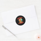 Sticker Rond Merry And Chill Capybara _ Funny Cute Capybara San (Enveloppe)