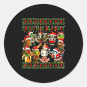 Sticker Rond Merry Brainrot-ugly Christmas Funny Italianbrainro (Devant)