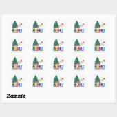 Sticker Rond Merry Chrismukkah (Feuille)