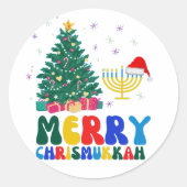 Sticker Rond Merry Chrismukkah (Devant)
