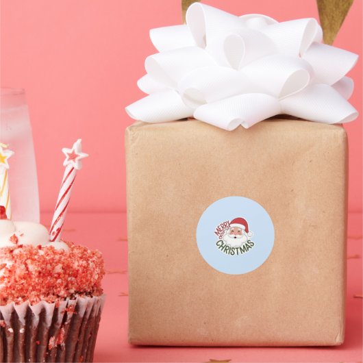 Sticker Rond Merry christmas (Fête)