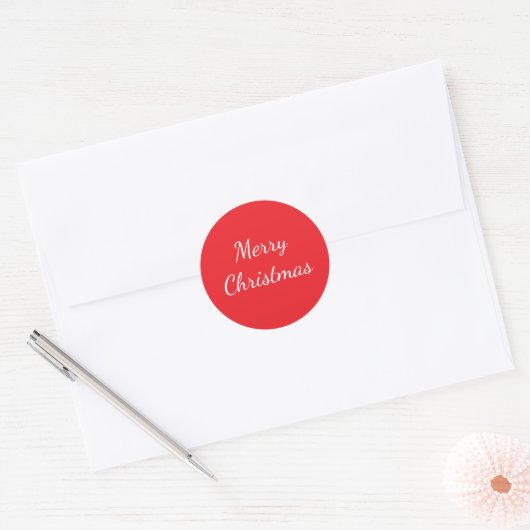 Sticker Rond Merry Christmas (Enveloppe)