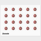 Sticker Rond Merry christmas (Feuille)