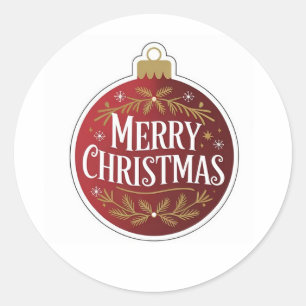 Sticker Rond Merry christmas