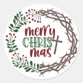 Sticker Rond MERRY CHRISTmas (Devant)