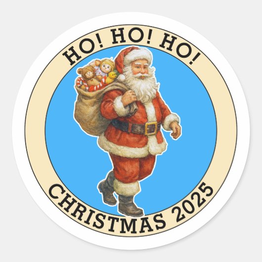Sticker Rond Merry Christmas (Devant)