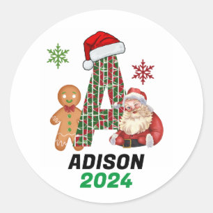 Sticker Rond Merry christmas