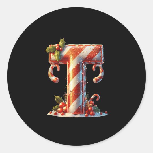 Sticker Rond Merry Christmas Candy Cane T Design Tank Top  (Devant)