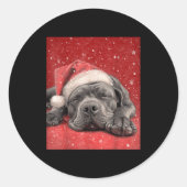 Sticker Rond Merry Christmas Cane Corso  (Devant)