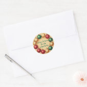 Sticker Rond Merry Christmas from Your Family Personalized  (Enveloppe)