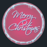 Sticker Rond MERRY CHRISTMAS & ICICLES par SHARON SHARPE<br><div class="desc">MERRY CHRISTMAS & ICICLES par SHARON SHARPE</div>