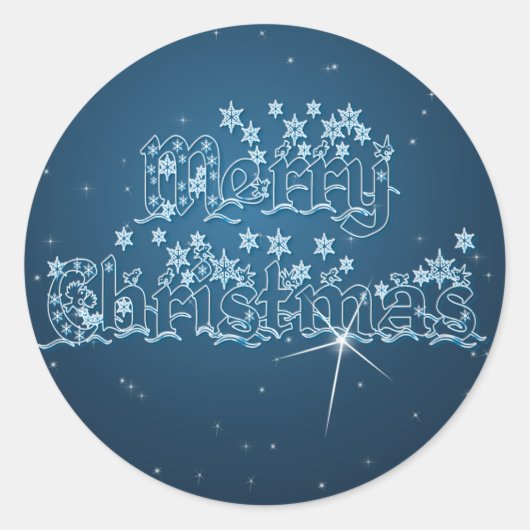 Sticker Rond MERRY CHRISTMAS par SHARON SHARPE (Devant)