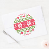 Sticker Rond Merry Christmas pattern 3 (Enveloppe)