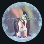 Sticker Rond MERRY CHRISTMAS PENGUINS par SHARON SHARPE<br><div class="desc">MERRY CHRISTMAS PENGUINS de l'aquarelle originale par SHARON SHARPE</div>