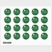 Sticker Rond Merry Christmas santa Love (Feuille)