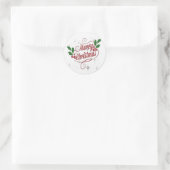 Sticker Rond Merry christmas stickervel (Sac)