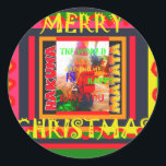 Sticker Rond Merry Christmas The world around me is happy to ha<br><div class="desc">Bienvenue dans la boutique en ligne Achempong Zazzle pour votre expérience de shopping ultime. Ce dernier beau modèle inspirationnel extraordinaire mignon et joli design est votre destination ultime pour une gamme variée de produits pour bébés, enfants et au-delà! Nos collections de magasins en ligne comprennent une pléthore d'accessoires, de murs...</div>